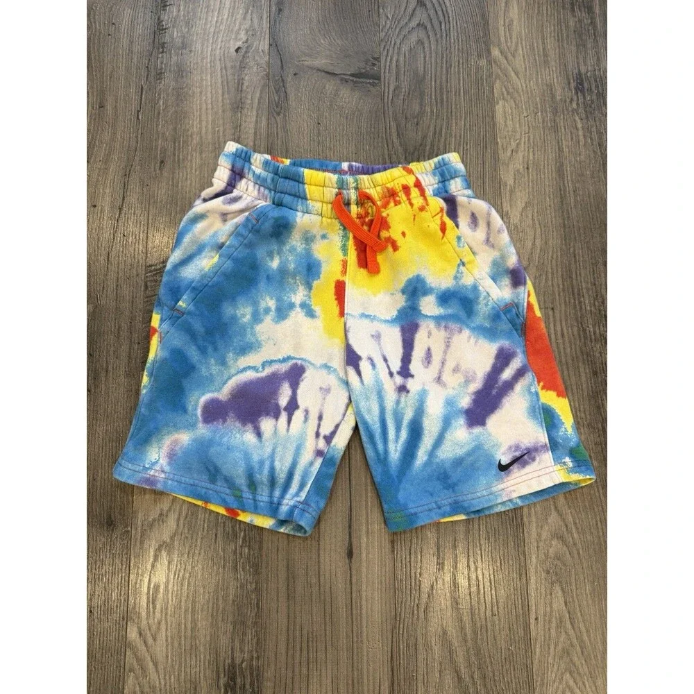 Boys Nike Tie Dye Fleece Shorts Size Small